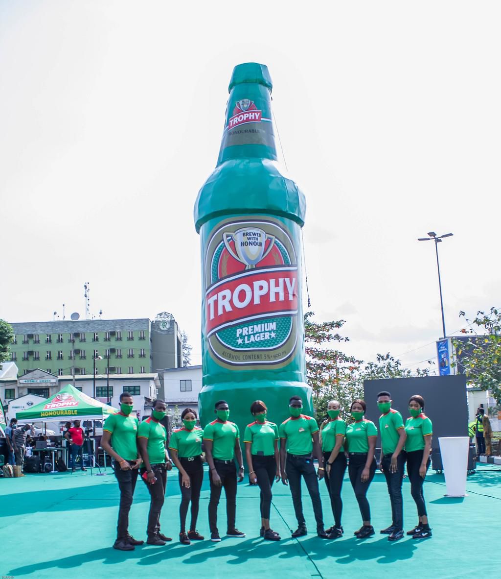 Consumers hail Trophy on unveiling of tallest beer bottle