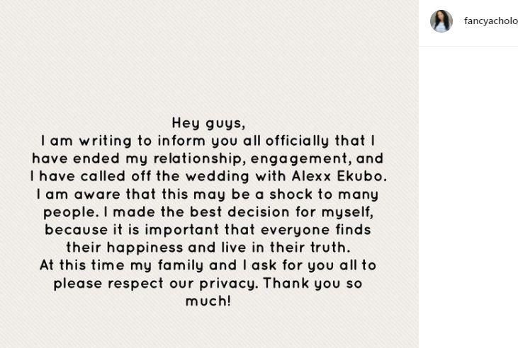 The model says her relationship with the movie star is also over.