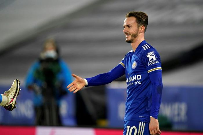 Hands, face, space: James Maddison kept his teammates at a distance after scoring against Southampton