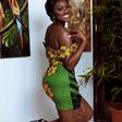 Linda Osifo rocking a short ankara dress {instagram/lindaosifo]
