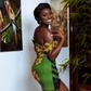 Linda Osifo rocking a short ankara dress {instagram/lindaosifo]