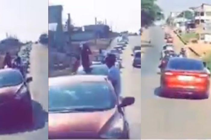 “If you can’t drink blood, you can’t be like us” – Offinso guys brag in a convoy of luxury cars (video)