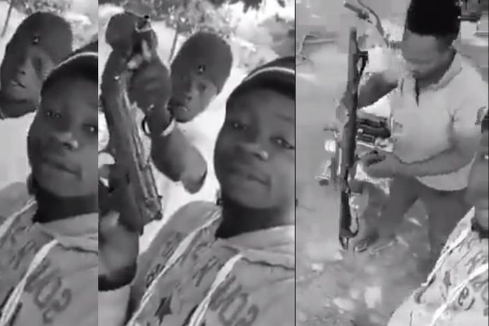 “Everybody should run” – Young Ghanaians warn as they boldly display various guns