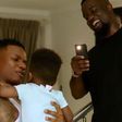 Wizkid with Sarkodie and his son