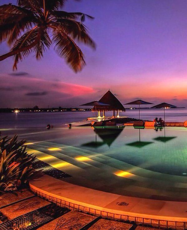 The sunset in the Maldives is perfect {pinterest}