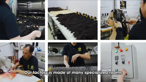 K-Hair Vietnamese Hair Factory Has Many Specialized Rooms.