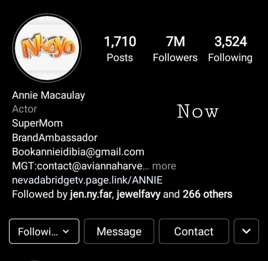 Annie has reverted to her maiden name, Macauley.