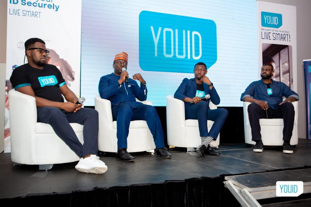 L to R: Chief Technology Officer Youverify, Famous Ehichioya; CEO Youverify.Inc, Dr Gbenga Odegbami; Director of Sales & Marketing, Youverify, Yemi-Joshua Oladeji; Head of Product and Youverify, Akinkugbe  Oluseyi at YouID App media parley on Thursday ...