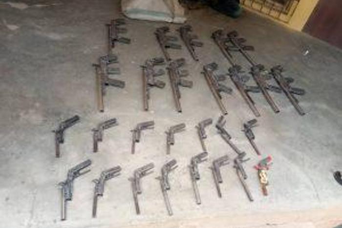 The rifles that were recovered [NAN]