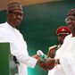 Lai-Mohammed and President Muhammadu Buhari, two main figures behind the Twitter ban in Nigeria. (TVC)