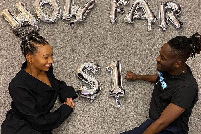 Mr Eazi and Temi Otedola (Instagram/Temi Otedola)