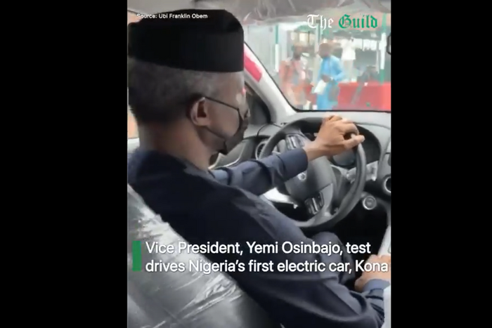 Osinbajo test drives Nigeria’s first electric car