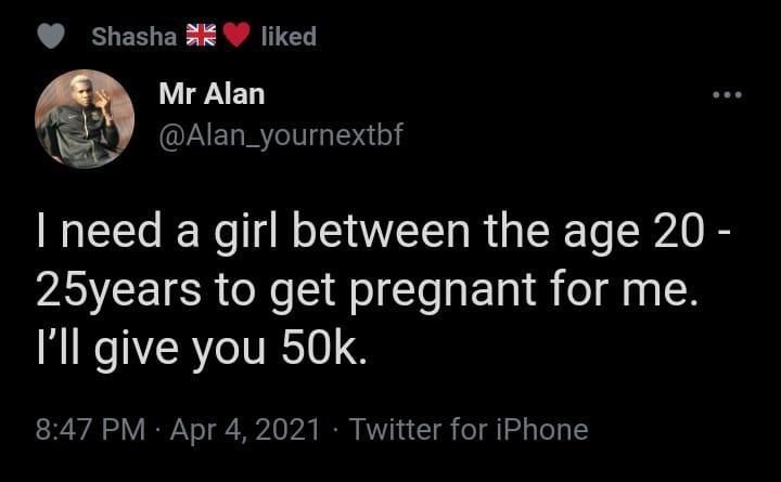 Man offers to pay GHS700 to any lady who’d agree to give him a child