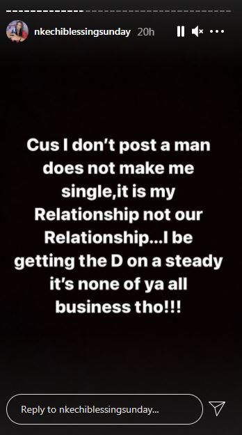 Nkechi Blessing says her sexual life is very active as she advises busybodies to back of her relationship. [Instagram/NkechiBlessing]