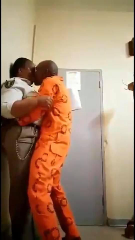 Female prison warder captured on camera having sex with prisoner