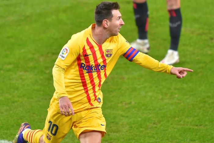 Lionel Messi scored twice in Barcelona's victory over Athletic Bilbao on Wednesday.