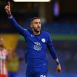Chelsea's Hakim Ziyech celebrates scoring against Atletico Madrid