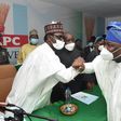 Mai Mala Buni inaugurates the APC strategy and contact committee in Abuja on March 23, 2021 (Twitter: @AkinwunmiAmbode)