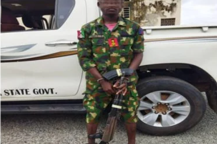 Fake military office,  Timothy Emmanuel. (Punch)