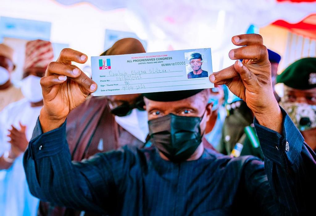 Osinbajo in Ikenne on Feb 9, 2021 to revalidate his APC membership (Tolani Alli)