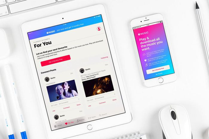 Apple Music ipad and mobile app for you page