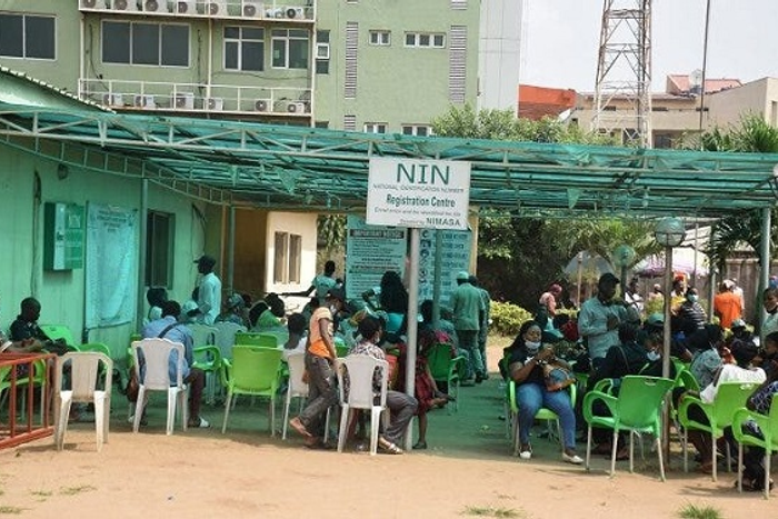 Nigerians at National Identification Registration centre. (Planetfm)