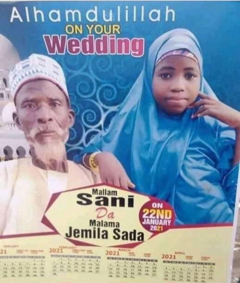 Angry reactions greet marriage between a grey-bearded old man and a little girl