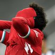 Liverpool's Mohamed Salah reacts after failing to score against Newcastle