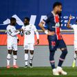 Lille forward Jonathan David (2R) celebrates after scoring his team's winner against Ligue 1 title rivals PSG last weekend