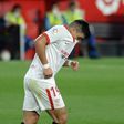 Match winner: Sevilla defender Marcos Acuna