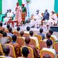 President Muhammadu Buhari addressing Kankara schoolboys after regaining freedom from Boko Haram captivity (Channels TV)