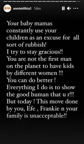 annie idibia calls out her husband 2Face Idibia on Instagram