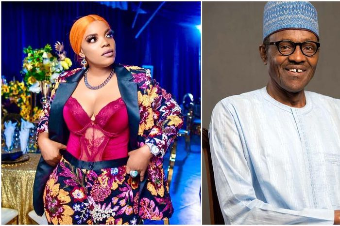 Nollywood actress Empress Njamah and President Mohammadu Buhari [Instagram/EmpressNjamah]