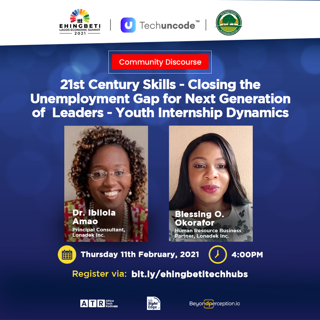 Techuncode partners Cedar Stem Hub to host a conversation on youth internship dynamics ahead of EHINGBETI 2021