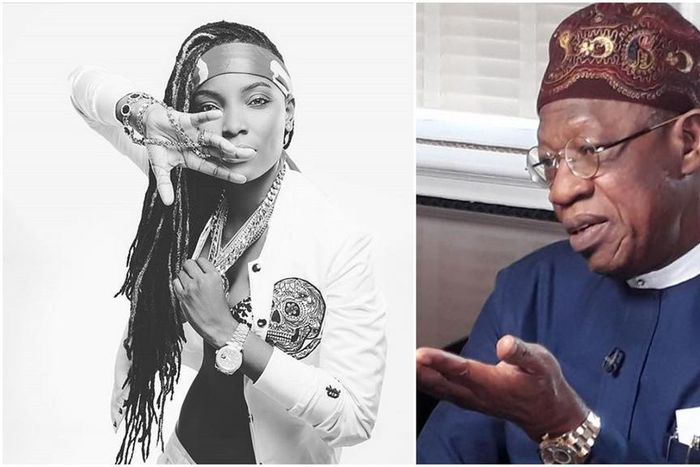 DJ Switch and the minister of information, Lai Mohammed [Instagram/DJSwitch] [DW]