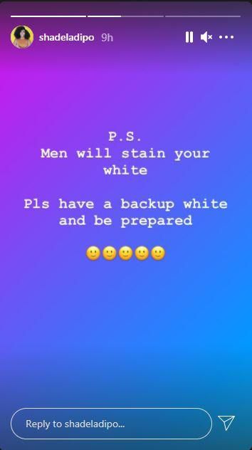 Shade Ladipo slams those trolling Chioma over relationship saga [Instagram/ShadeLadipo]
