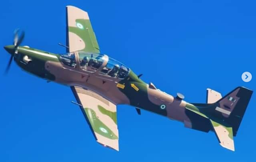 Nigeria's Super Tucano attack aircraft. [Instagram/buharisallau]