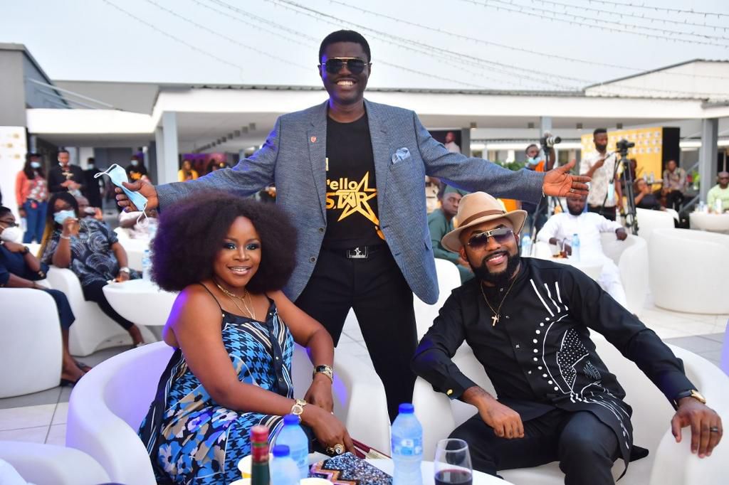 Omawumi, a top staff of MTN and Banky W [BHM]