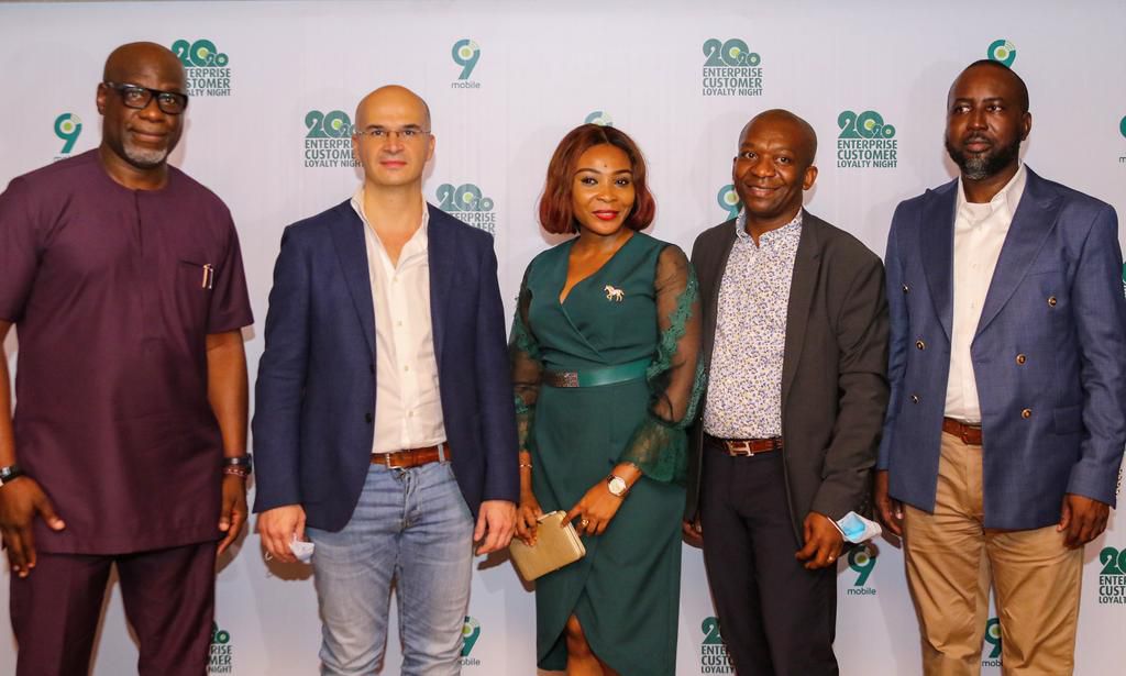 L-R: 9mobile Enterprise customer, Bola Sanu of Sentient Networks Limited; Chief Commercial Officer, 9mobile, Stjepan Udovicic; Key Account Manager, 9mobile, Edikan Eyo; 9mobile Enterprise customer, Serge Yao, Group Head of IT, Flour Mills of Nigeria, a...