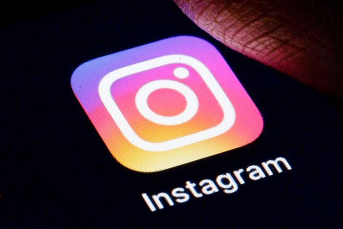 The logo of the Instagram app on a smartphone.