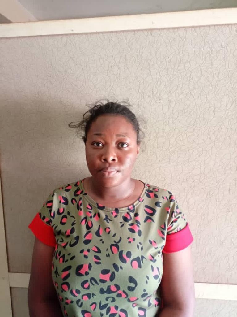 Suspected drug dealer, Rhoda Agboje, was arrested by National Drug Law Enforcement Agency (NDLEA). [Twitter/@ndleanigeria]