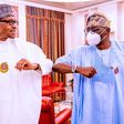 Lagos state Governor, Babajide Sanwo-Olu visits President Muhammadu Buhari to update him on the progress made in the reconstruction of Lagos following the #EndSARS mayhem. [Twitter/@NGRPresident]