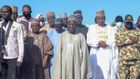 Gov Babagana Zulum of Borno State leads relatives of Zabarmari massacre victims in funeral prayer on Sunday, November 29, 2020. (Punch)