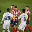 Heated: Atletico and Real players argue