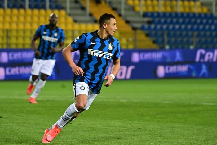 Chilean forward Alexis Sanchez scored his first brace for Inter Milan.