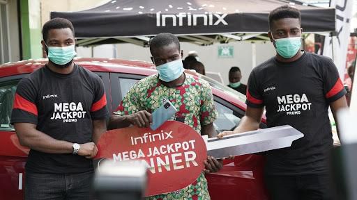 Infinix keeps promise: Rewards grand winner of  Mega Jackpot Promo with a brand new car
