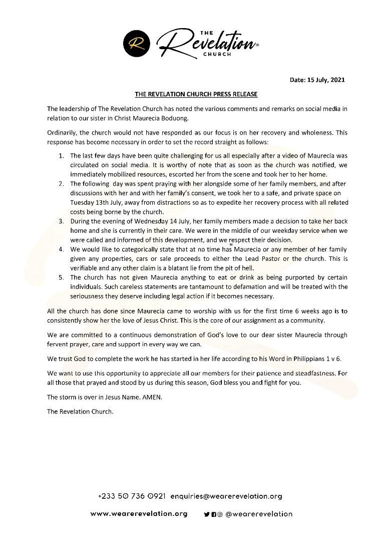 Moesha's church responds to Ranger rover scandal