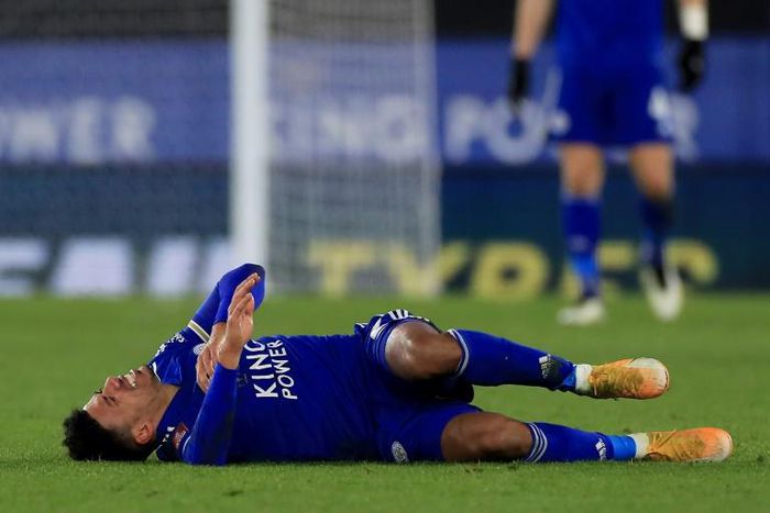 Leicester City defender James Justin was injured in the FA Cup victory against Brighton