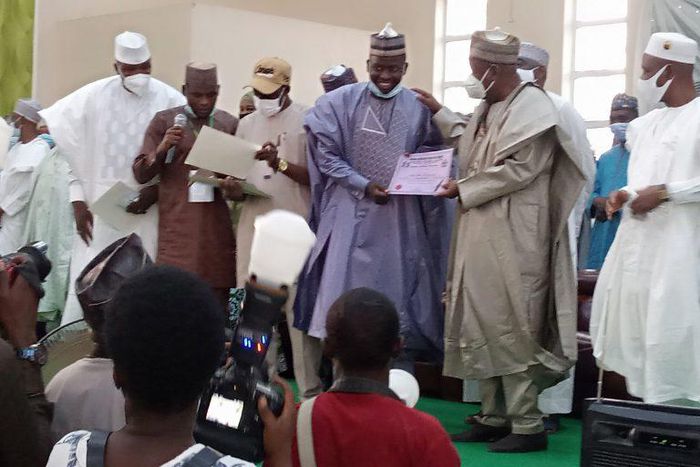 Governor Abdullahi Ganduje  tasks Kano students on responsible behaviour. (NAN)