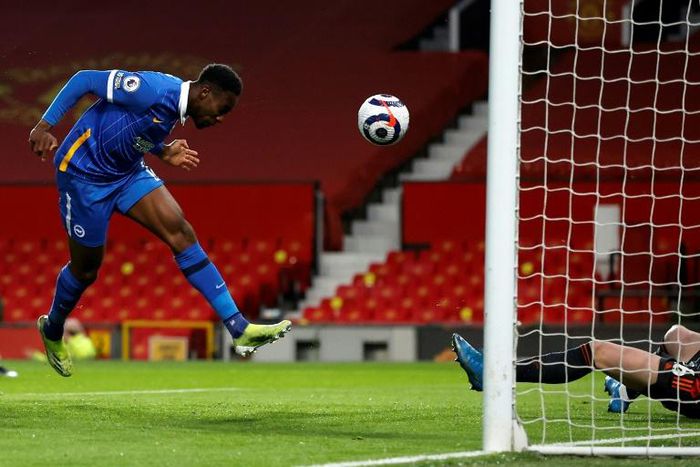 Law of the ex: Danny Welbeck headed Brighton in front against his old club Manchester United